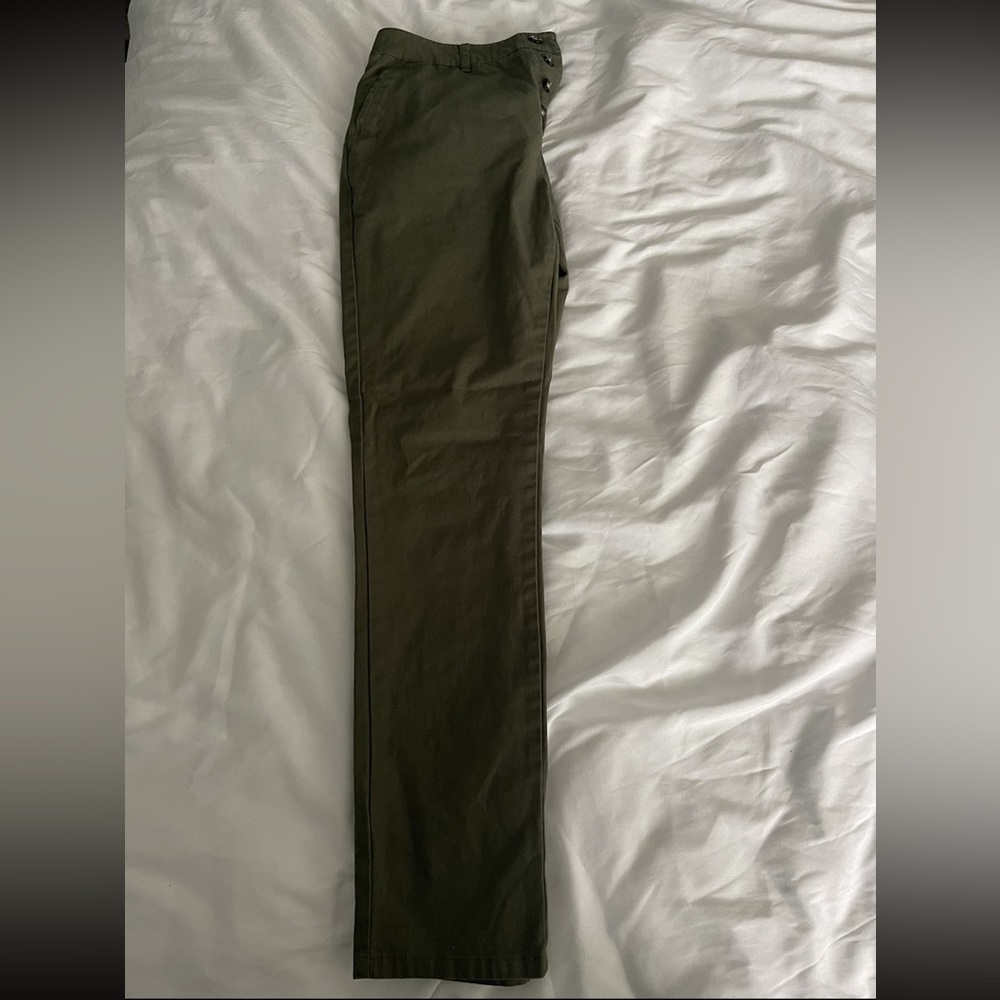 Asos Design Skinny Chino Olive Green 33x32